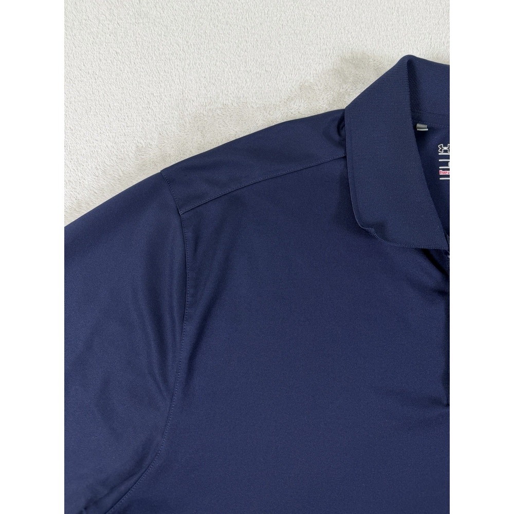 Under Armour‎ HeatGear Men's XL Polo Shirt Blue Performance Golf Athletic - Picture 4 of 16